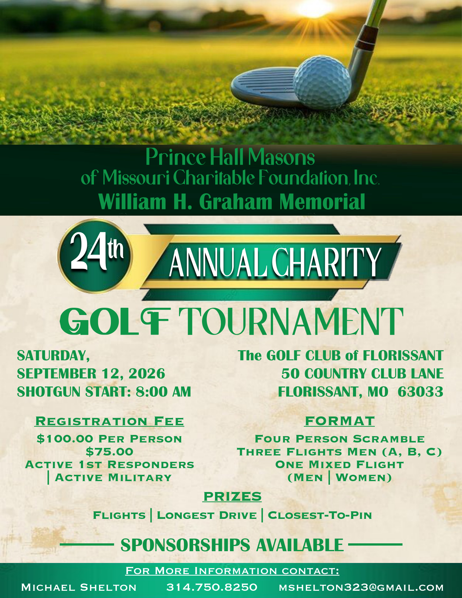 2026 Golf Tournament Flyer